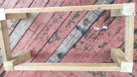 Wood coffee table frame parts