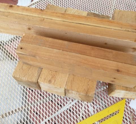 Wood coffee table frame parts